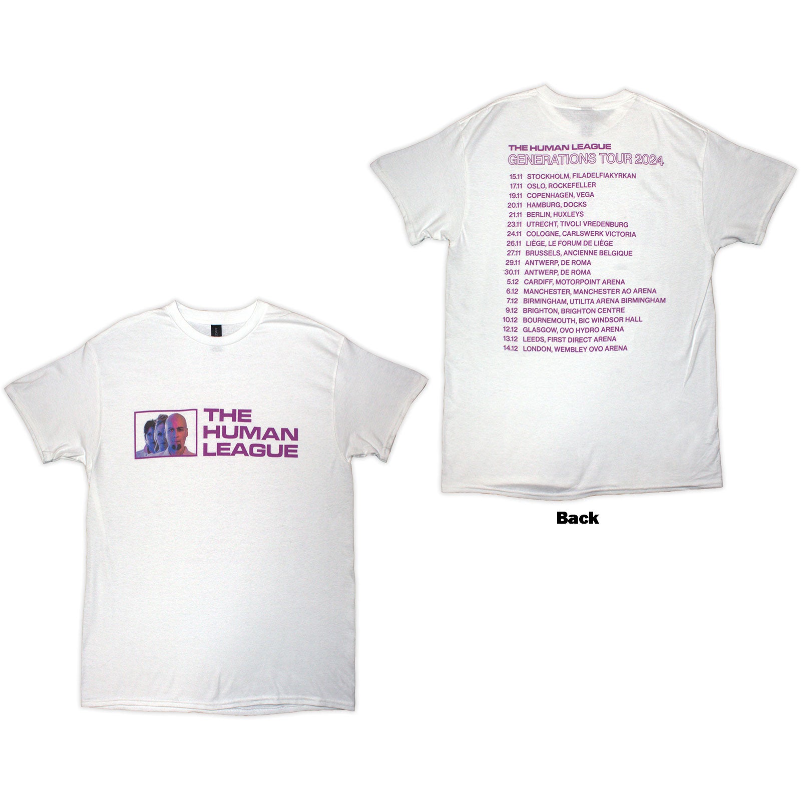 The Human League: Generations Tour '24 Photo T-Shirt (Back Print)