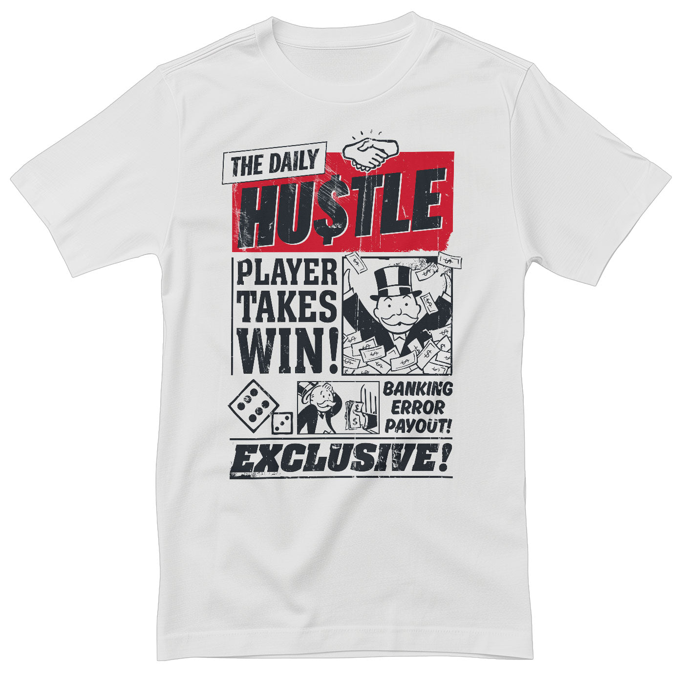 Monopoly - The Daily Hustle T-Shirt T-Shirt fra Monopoly