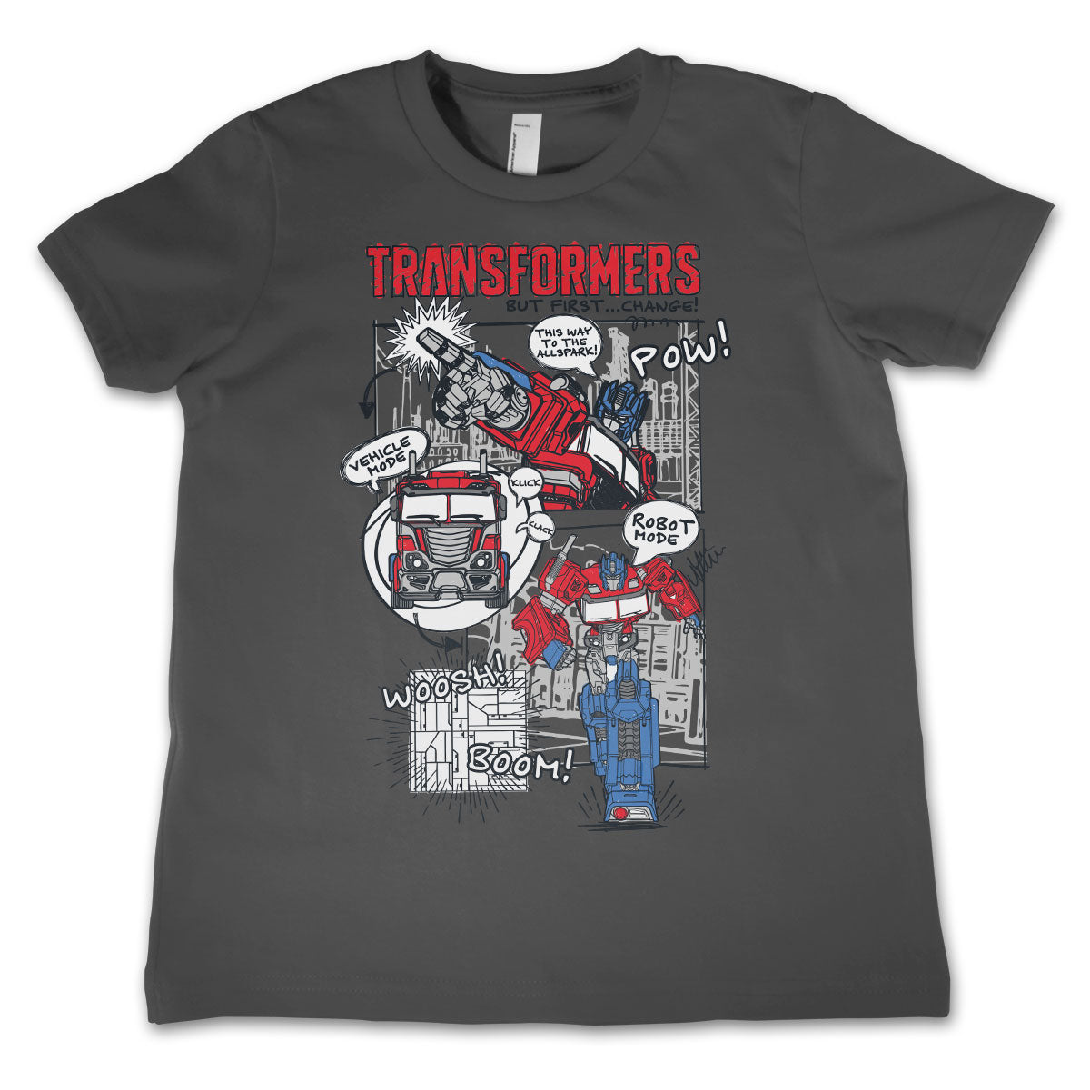 Transformers - Pow Woosh Boom! Kids Tee Kids Tee fra Kids
