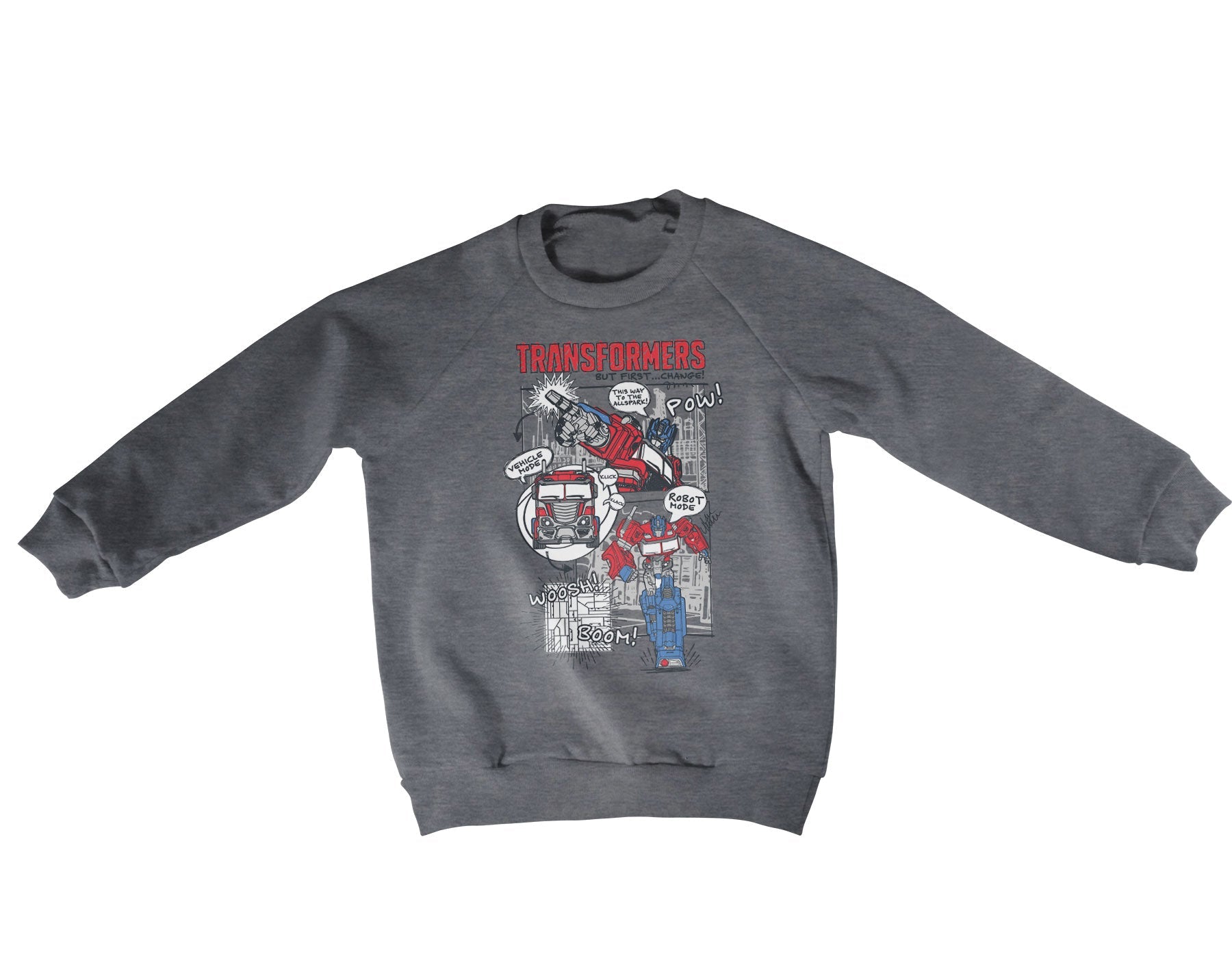 Transformers - Pow Woosh Boom! Kids Sweatshirt Kids Sweatshirt fra Kids