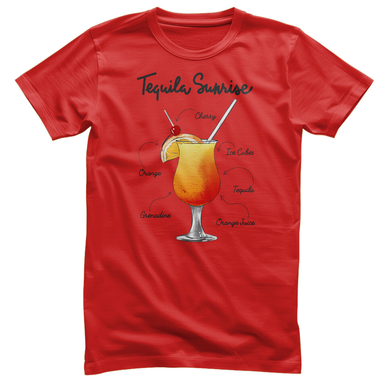 Tequila Sunrise - Ingredients T-Shirt