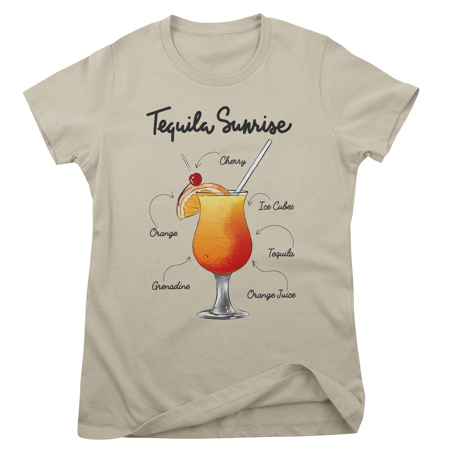 Tequila Sunrise - Ingredients Girly Tee