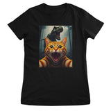 Cat Panic Dino Girly Top