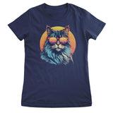 Sunset Cat Shades Girly Top