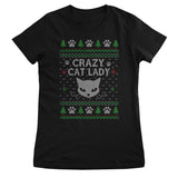 Crazy Cat Lady Christmas Pattern Girly Top