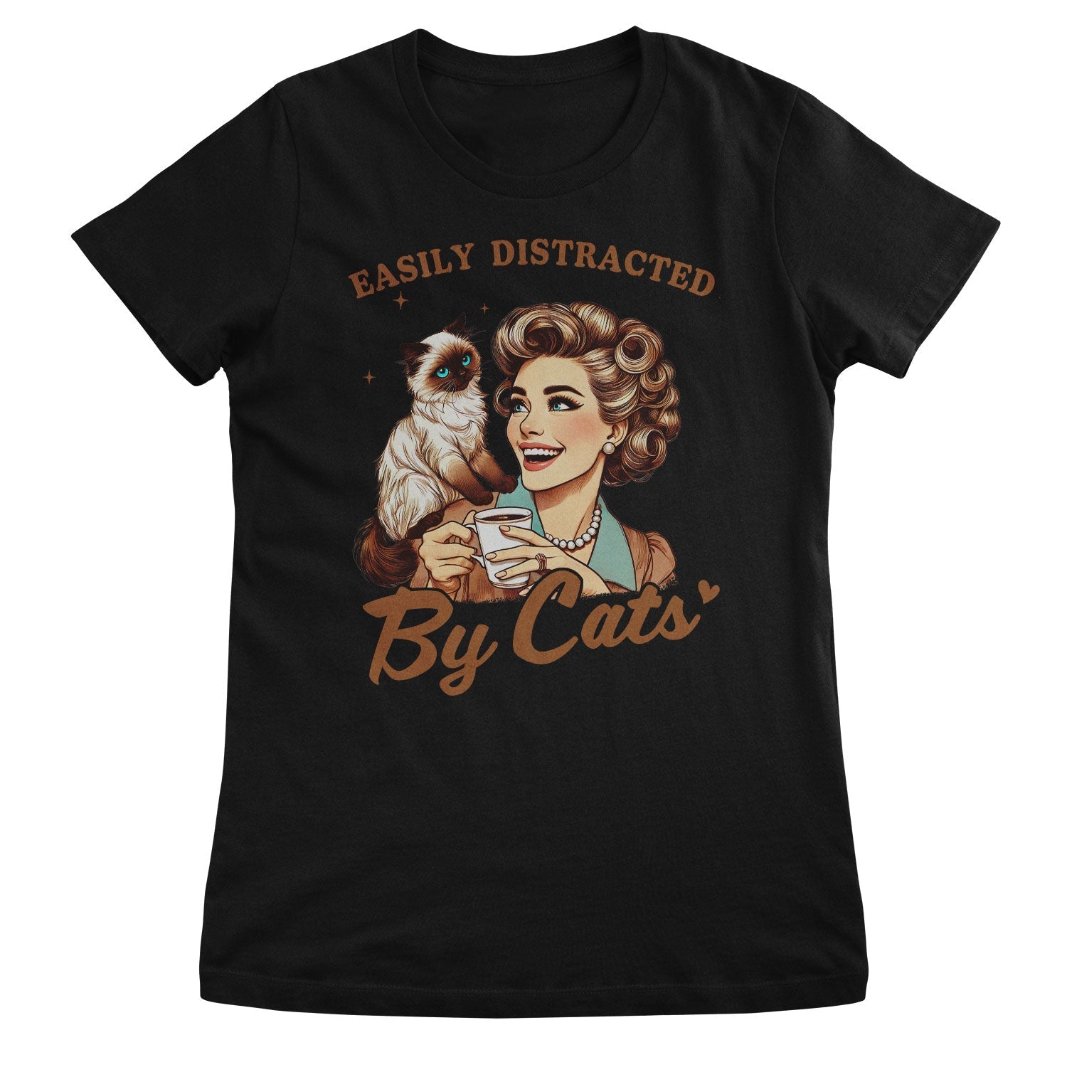 Easily Distracted By Cats Girly Top