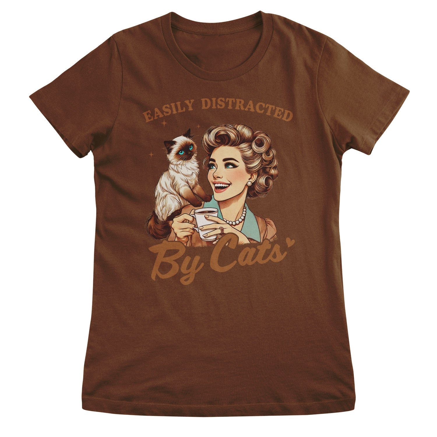 Easily Distracted By Cats Girly Top