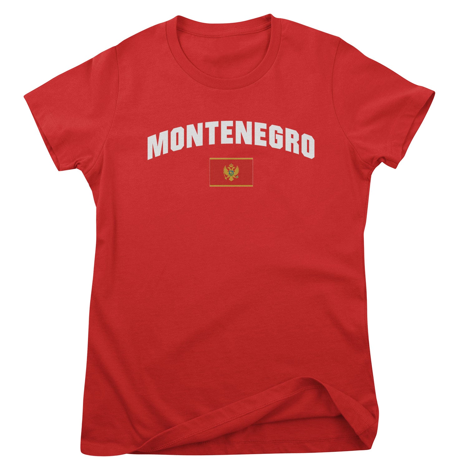 Montenegro Flag Girly Tee