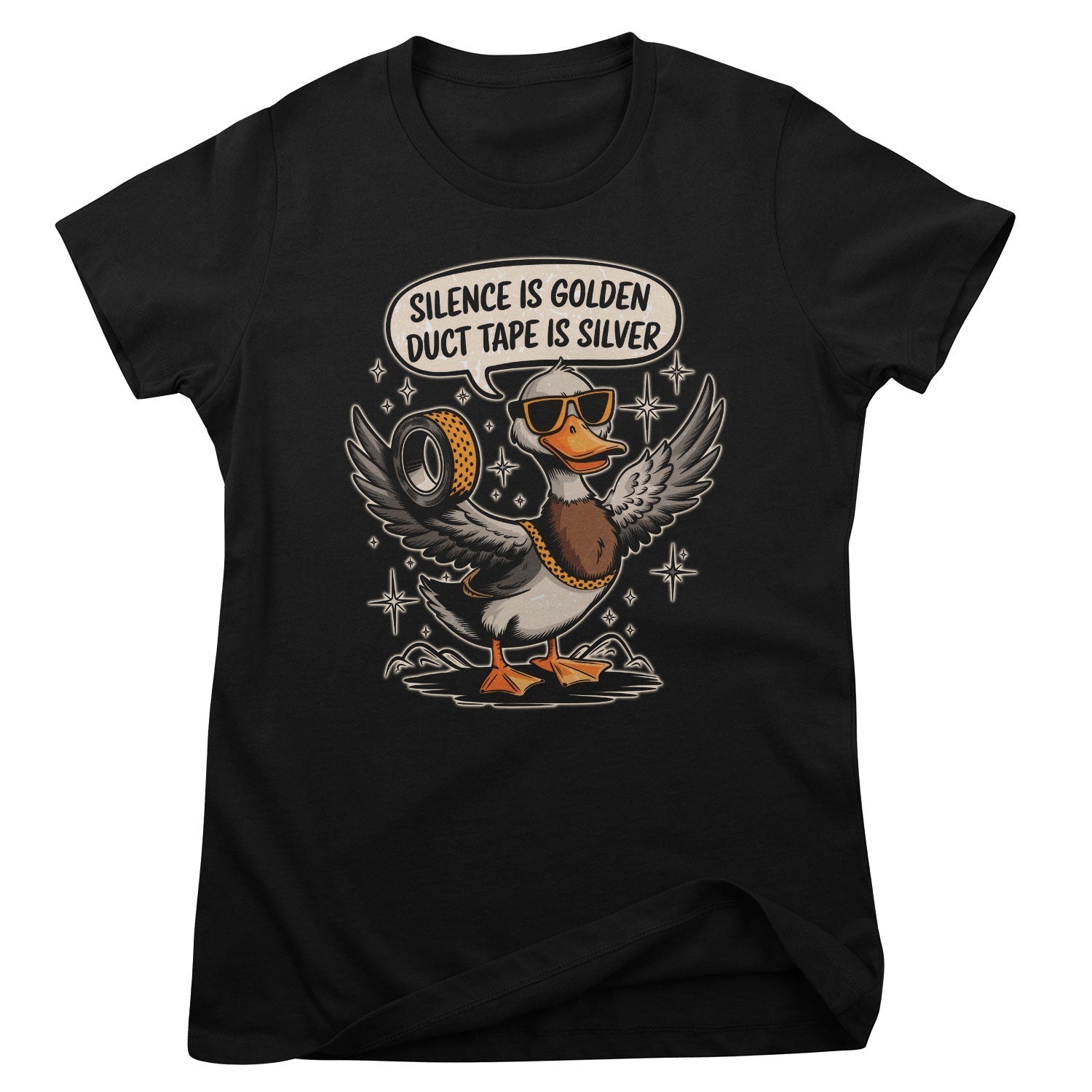 Silence Is Golden - Duct Tape Is Silver Girly Top