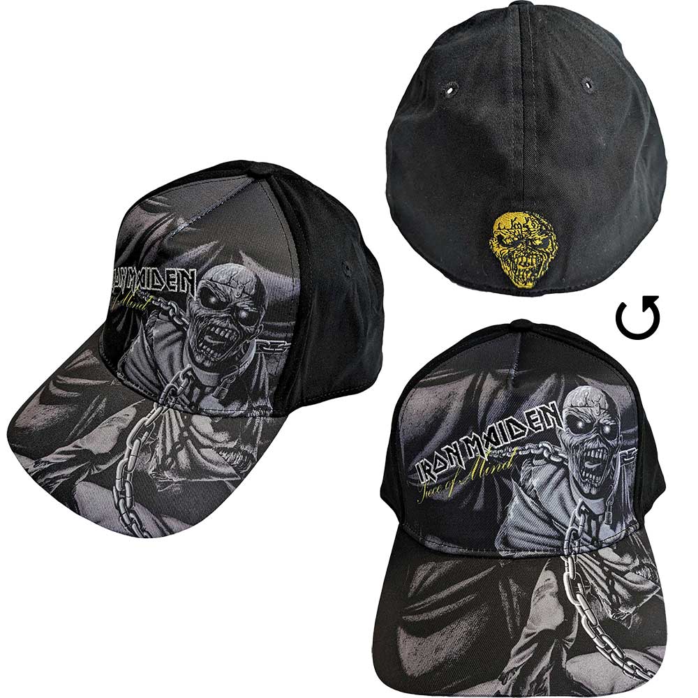 Iron Maiden: Piece Of Mind Greyscale Cap – officielt merchandise