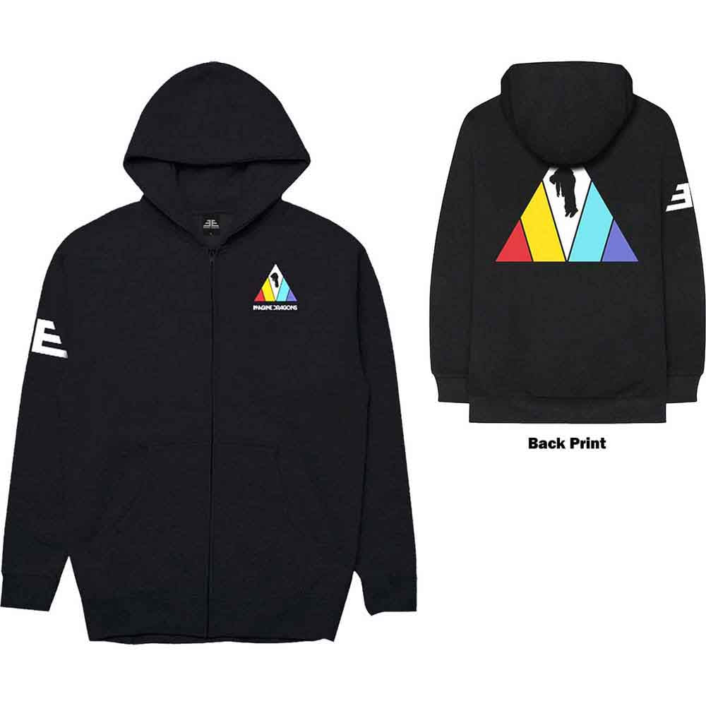 Imagine Dragons: Triangle Zipped Hoodie (Back Print)