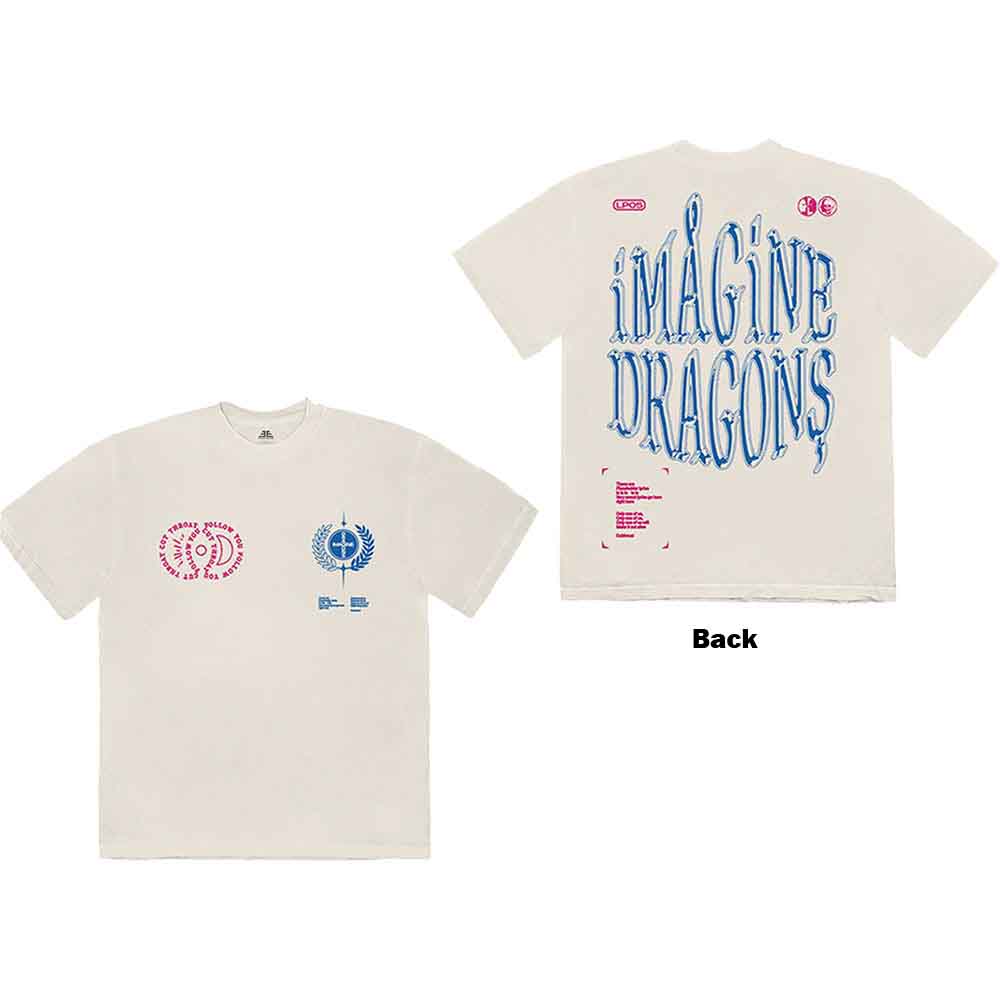 Imagine Dragons: Lyrics (Natural) T-shirt – officielt merchandise