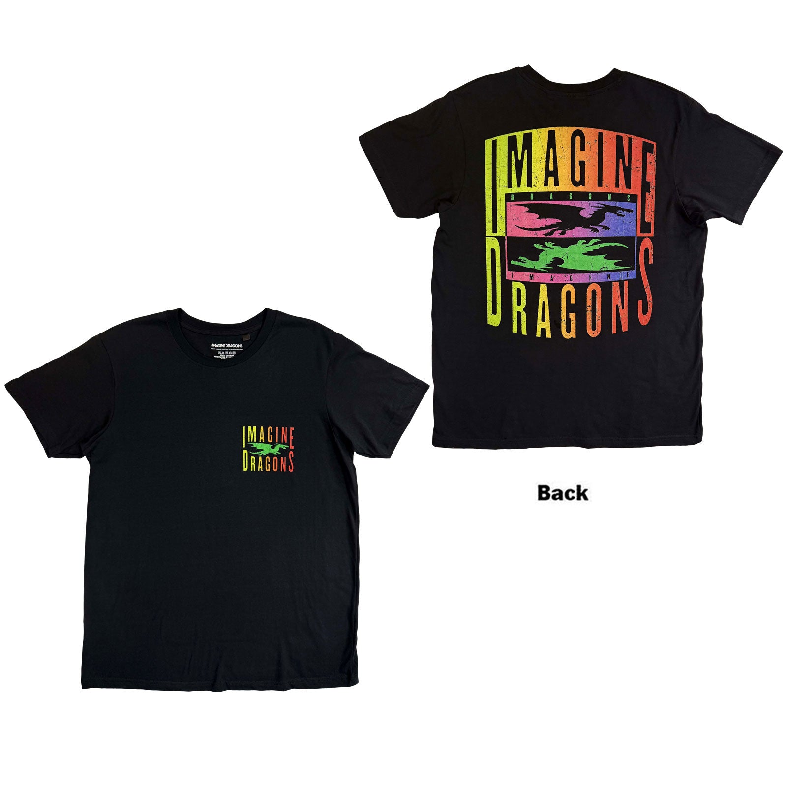 Imagine Dragons: Double Dragons Pocket T-Shirt (Back Print)