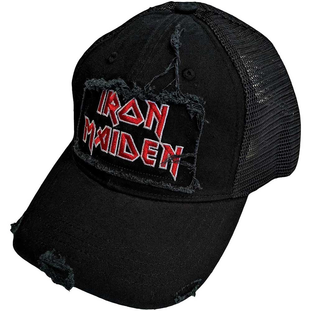 Iron Maiden: Scuffed Logo Cap – officielt merchandise