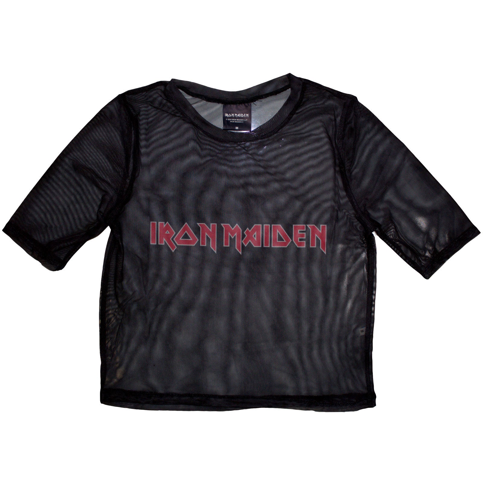 Iron Maiden: Logo Crop Top (Kvinder) (Mesh)