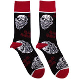 Iron Maiden: Eddie Skulls (UK Size 4 - 7) Strømper – officielt merchandise