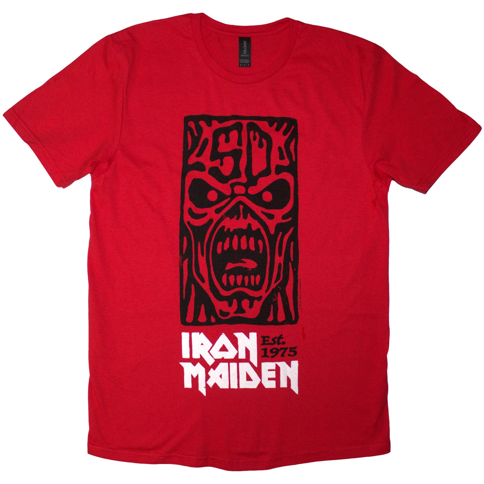 Iron Maiden: Est. 1975 Stamp Logo Black T-Shirt