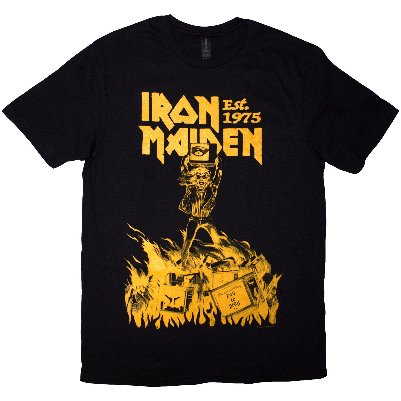 Iron Maiden: Est. 1975 Holy Smoke Jumbo Yellow T-Shirt