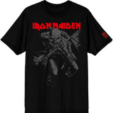 Iron Maiden: 50 Trooper Crop Grey T-Shirt (Sleeve Print)