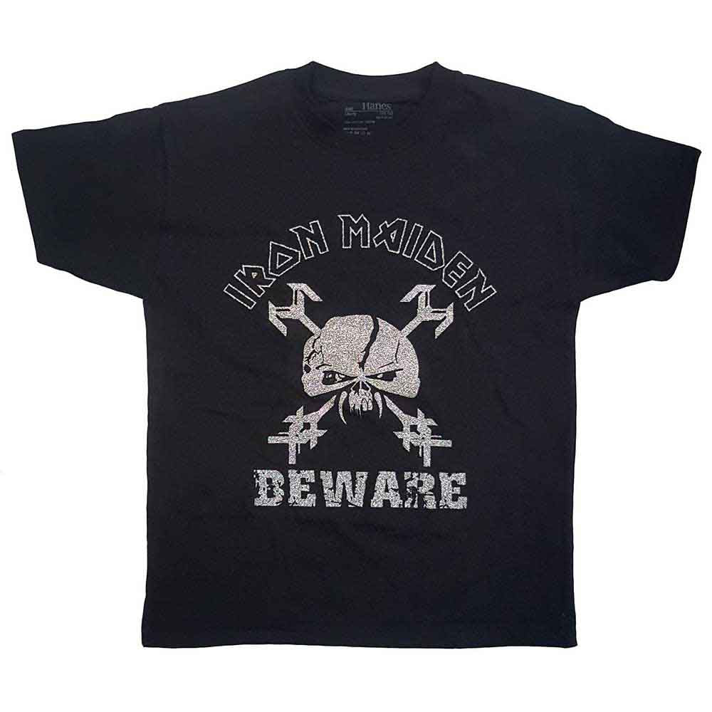 Iron Maiden: Beware Glitter Print (Embellished) T-shirt – officielt merchandise