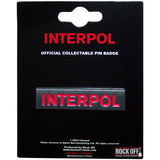 Interpol: Text Logo Pin Badge (Die Stamping)