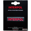 Interpol: Text Logo Pin Badge (Die Stamping)