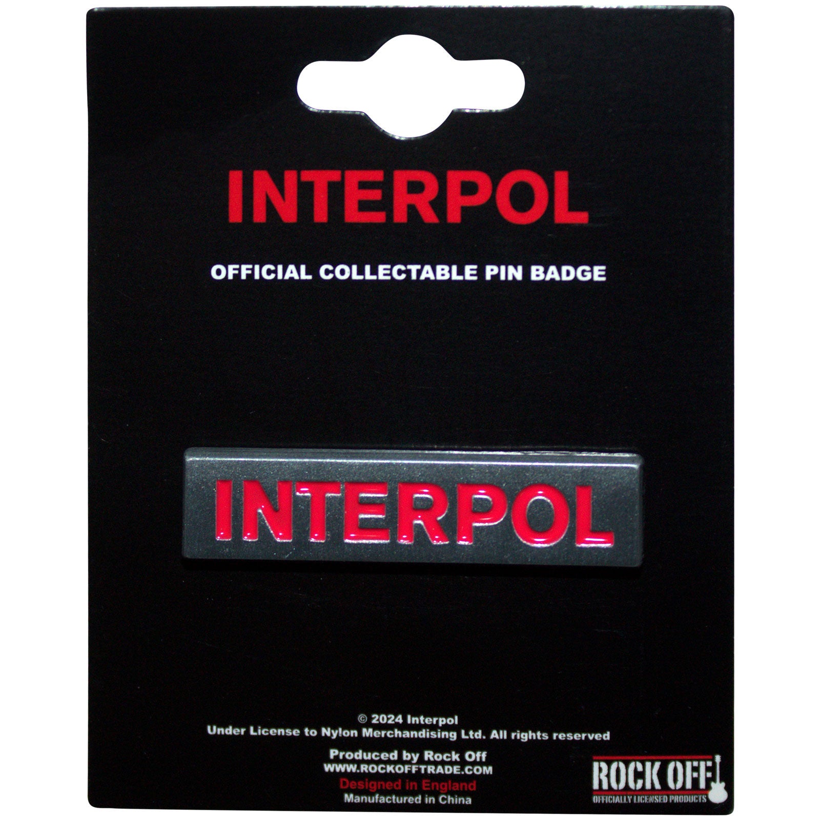 Interpol: Text Logo Pin Badge