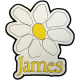 James: Yellow Logo White Daisy Magnet – officielt merchandise