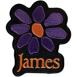 James: Orange Logo Purple Daisy Patch – officielt merchandise