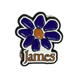 James: Orange Logo Purple Daisy Pin badge – officielt merchandise