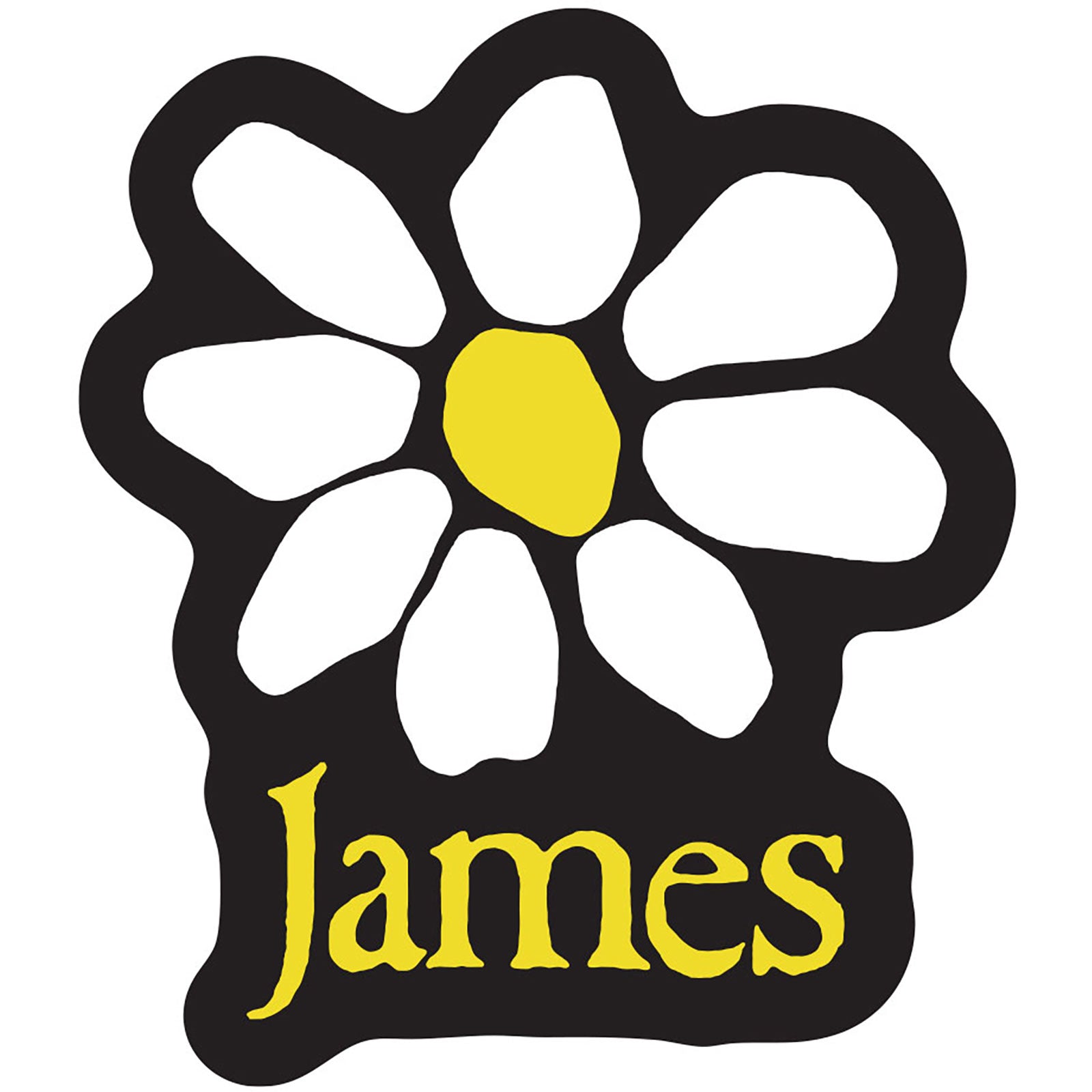 James: Yellow Logo White Daisy Stationery – officielt merchandise