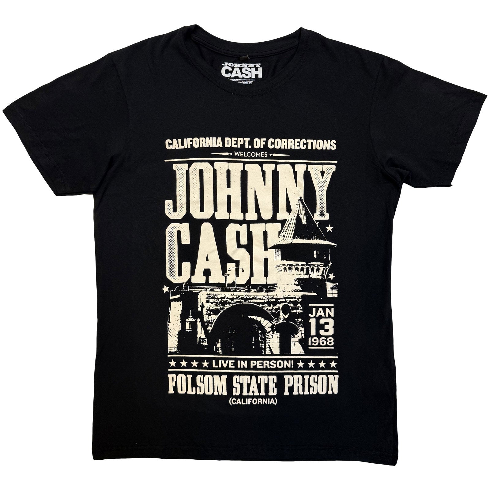 Johnny Cash: Prison Poster T-shirt – officielt merchandise