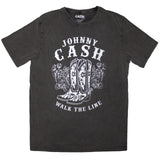 Johnny Cash: Walk The Line Boots Stone Wash T-Shirt (Wash)