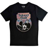 Johnny Cash: Walking Guitar & Front On T-shirt – officielt merchandise