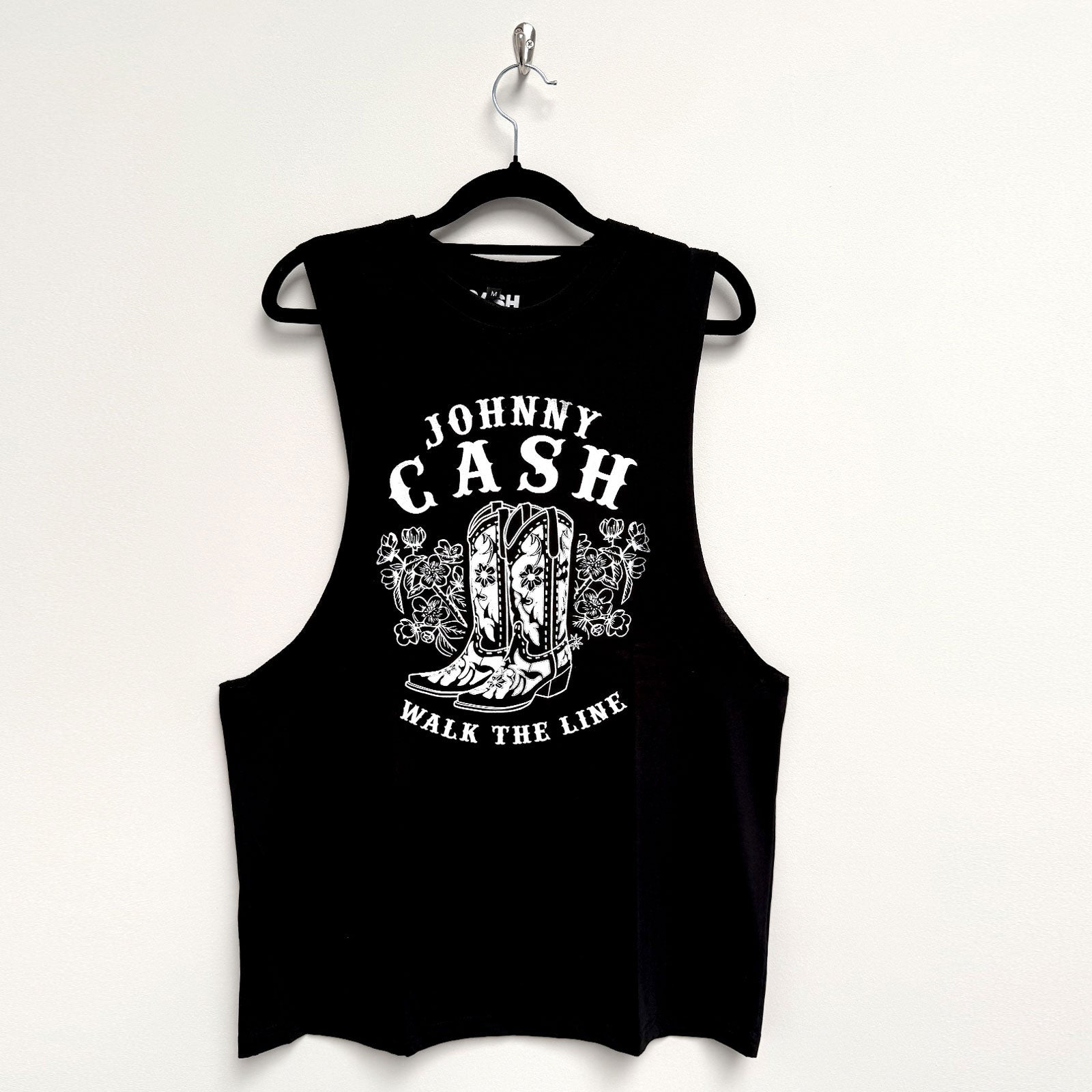Johnny Cash: Walk The Line Boots Vest T-Shirt