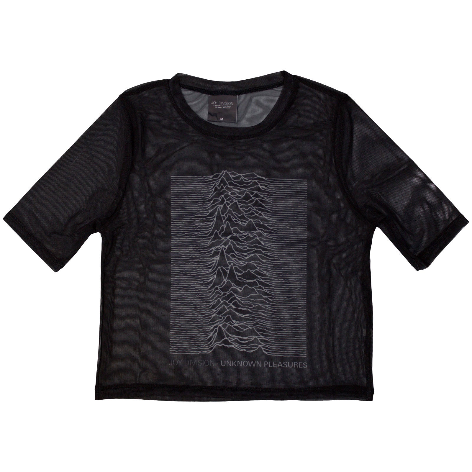 Joy Division: Unknown Pleasures Crop Top (Kvinder) (Mesh)
