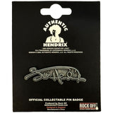 Jimi Hendrix: Signature Logo Pin badge – officielt merchandise
