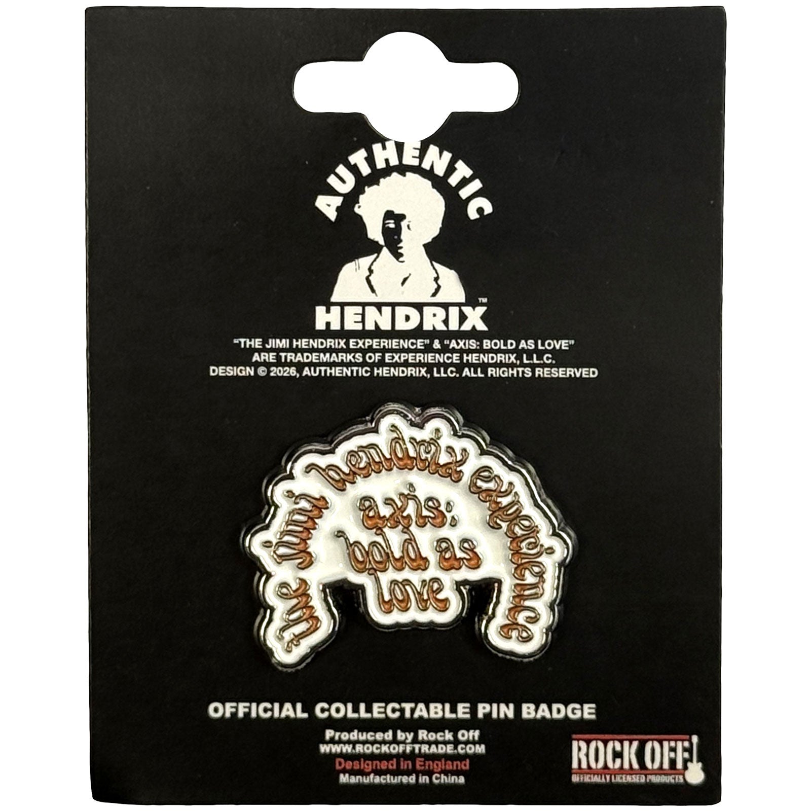 Jimi Hendrix: Axis Pin badge – officielt merchandise