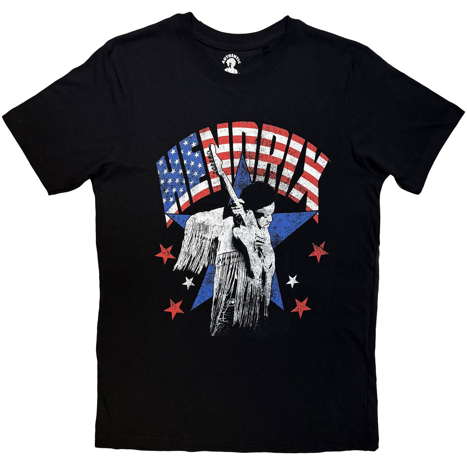 Jimi Hendrix: Flag T-shirt – officielt merchandise