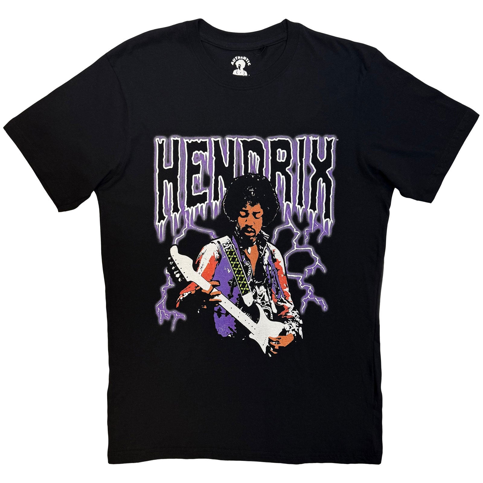 Jimi Hendrix: Lightning T-shirt – officielt merchandise