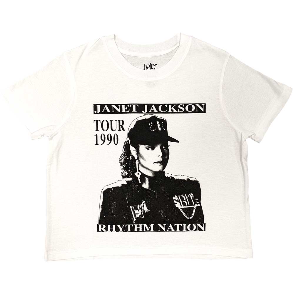 Janet Jackson: Rhythm Nation Crop Top (Kvinder)