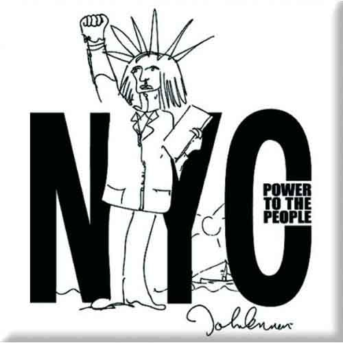John Lennon: NYC Power to the People Magnet – officielt merchandise