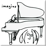 John Lennon: Imagine Black On White Magnet – officielt merchandise