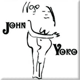 John Lennon: John & Yoko On White Magnet – officielt merchandise