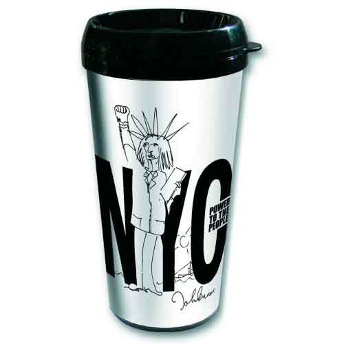 John Lennon: NYC/Power To The People Travel Mug