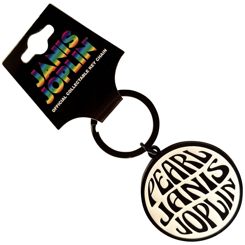 Janis Joplin: Pearl Emblem Mono Keychain