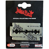 Judas Priest: British Steel Razor Blade Pin Badge