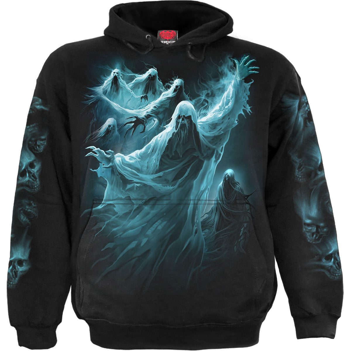 Spiral: Ghost Skull (Back & Sleeve Print) Hoodie – officielt merchandise