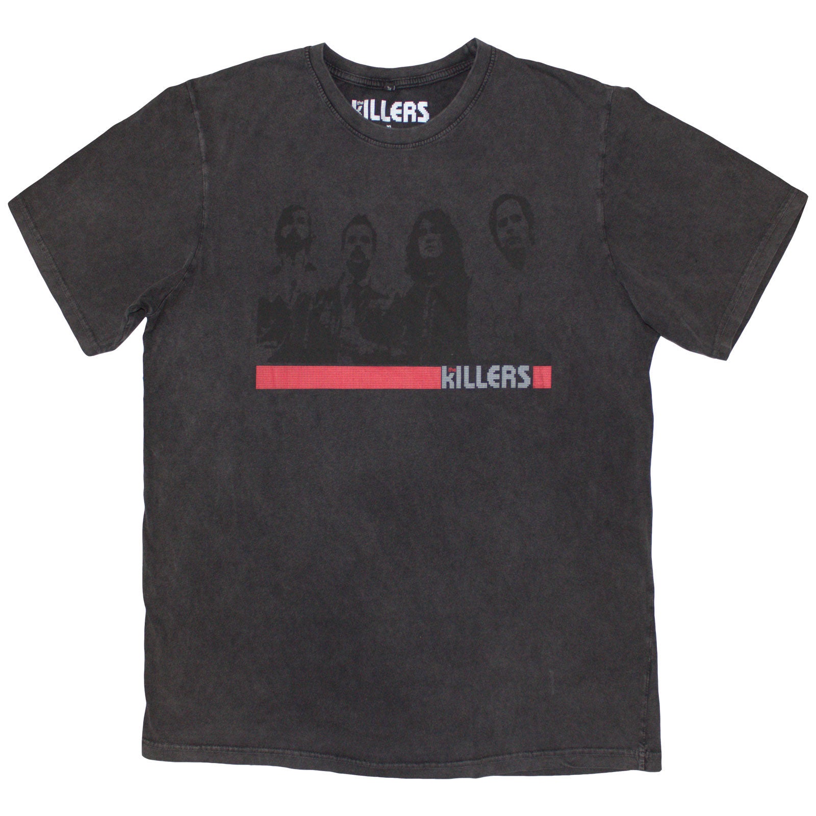The Killers: Band Photo Mono Stone Wash T-Shirt (Wash)