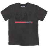 The Killers: Band Photo Mono Stone Wash T-Shirt (Wash)